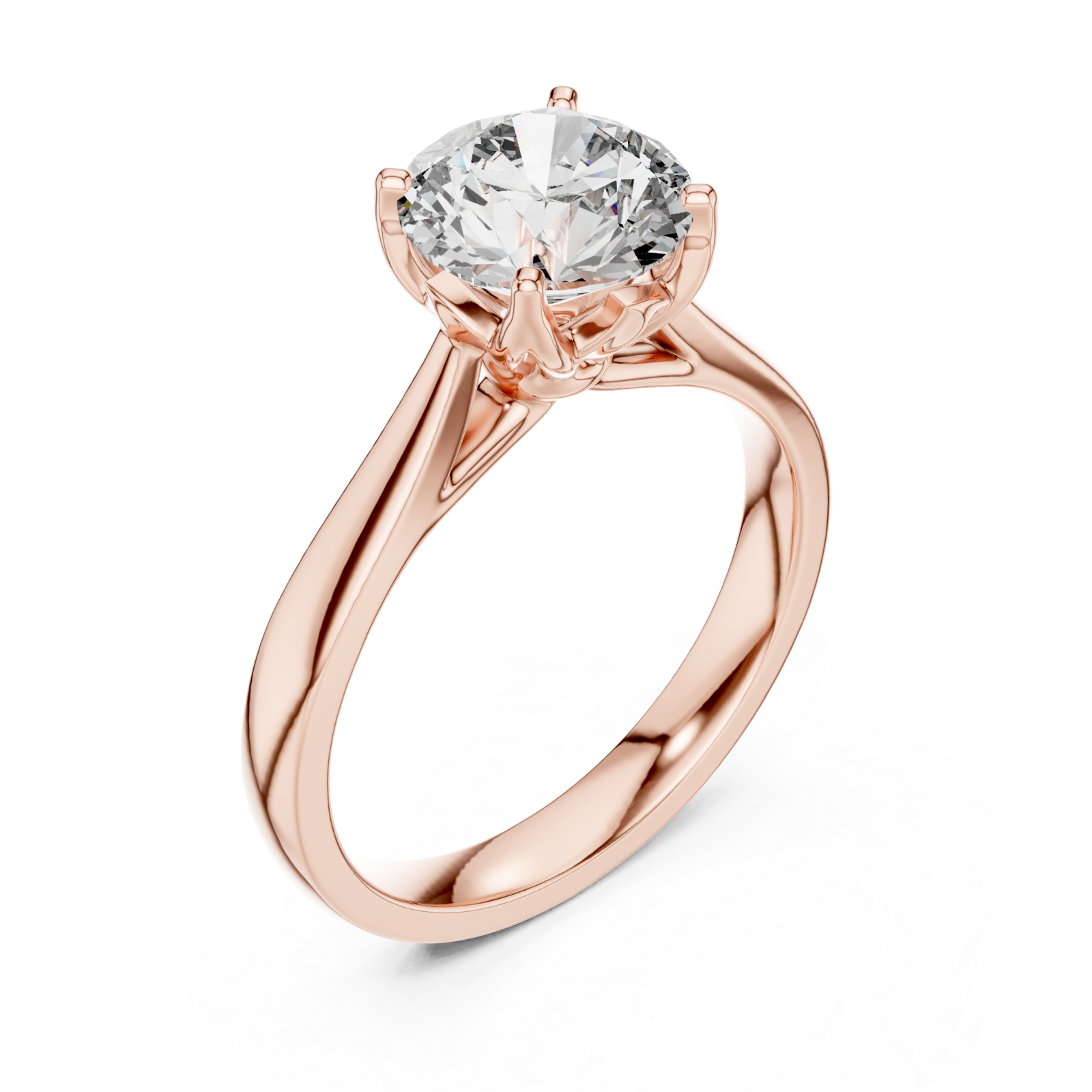  Rose Gold Timeless Allure Perfect Solitaire Engagement Ring Right View