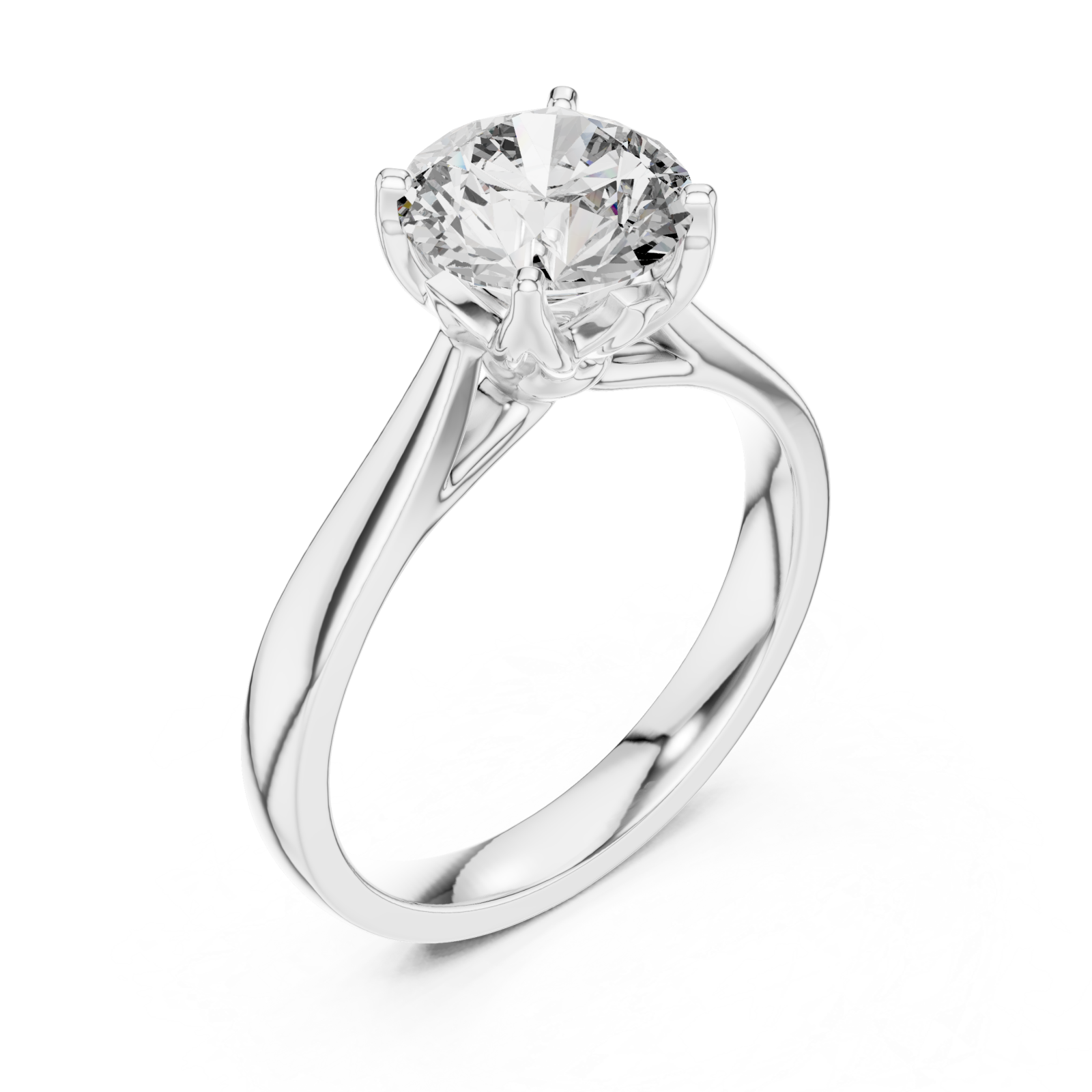  White Gold Timeless Allure Perfect Solitaire Engagement Ring Right View