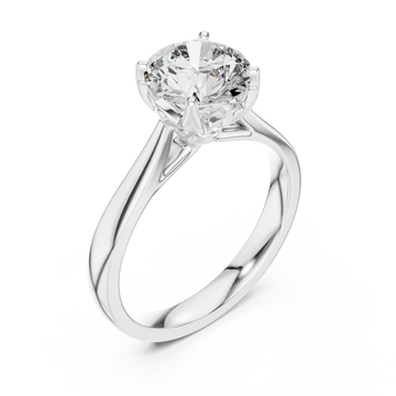  White Gold Timeless Allure Perfect Solitaire Engagement Ring Right View