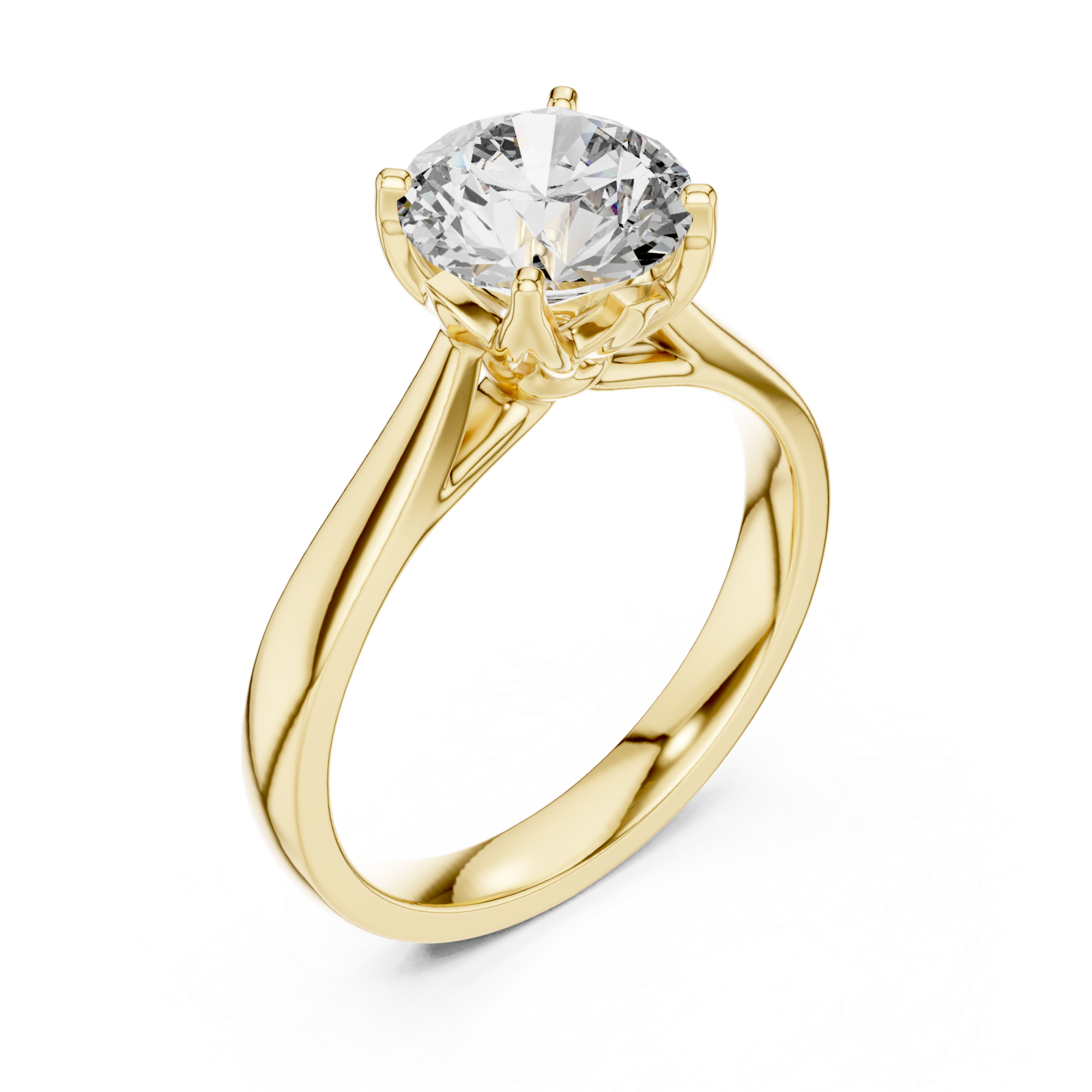 Gold Timeless Allure Perfect Solitaire Engagement Ring Right View