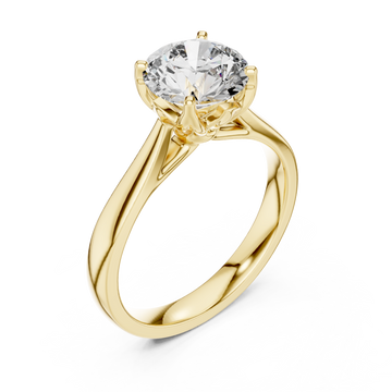 Gold Timeless Allure Perfect Solitaire Engagement Ring Right View