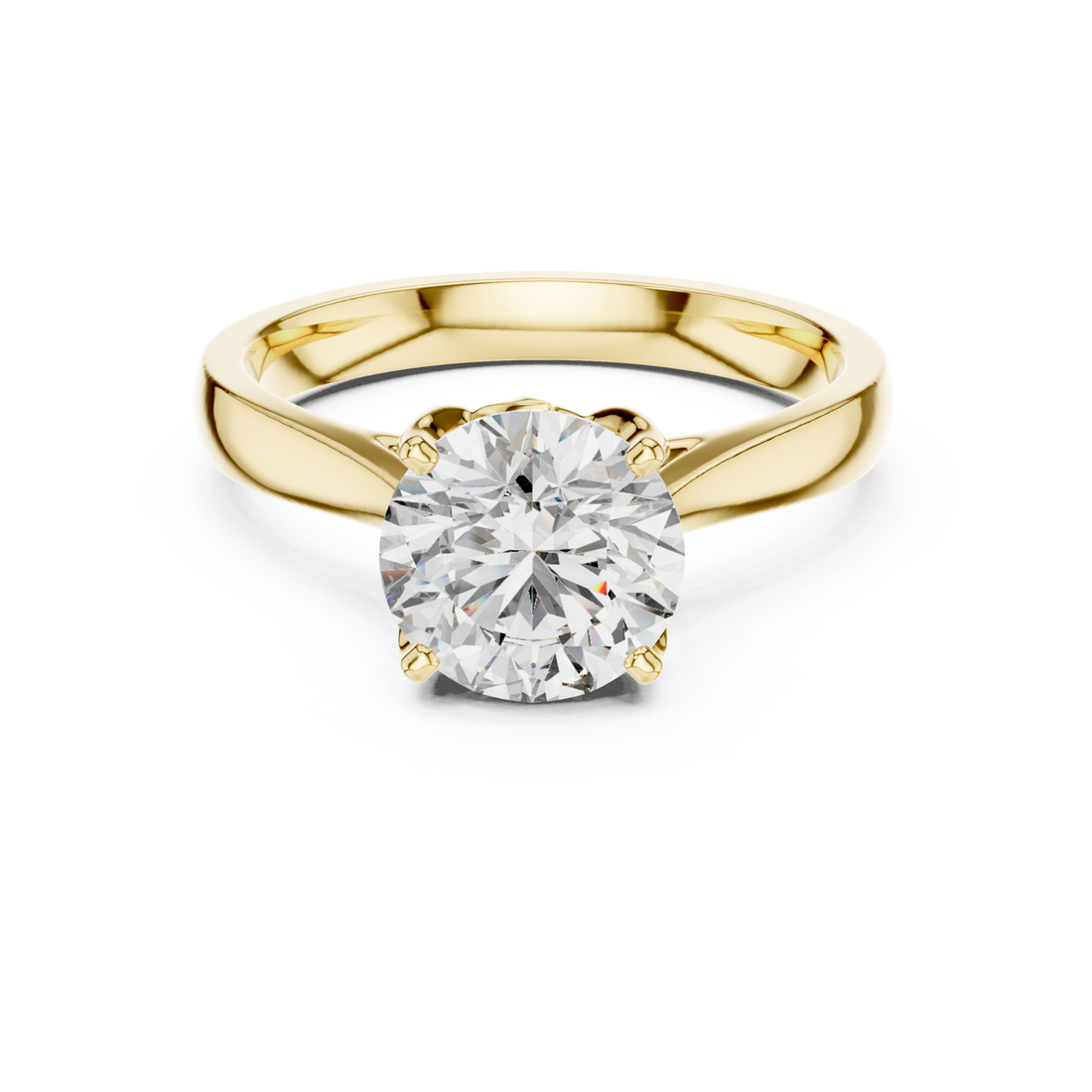 Gold Timeless Allure Perfect Solitaire Engagement Ring Right View