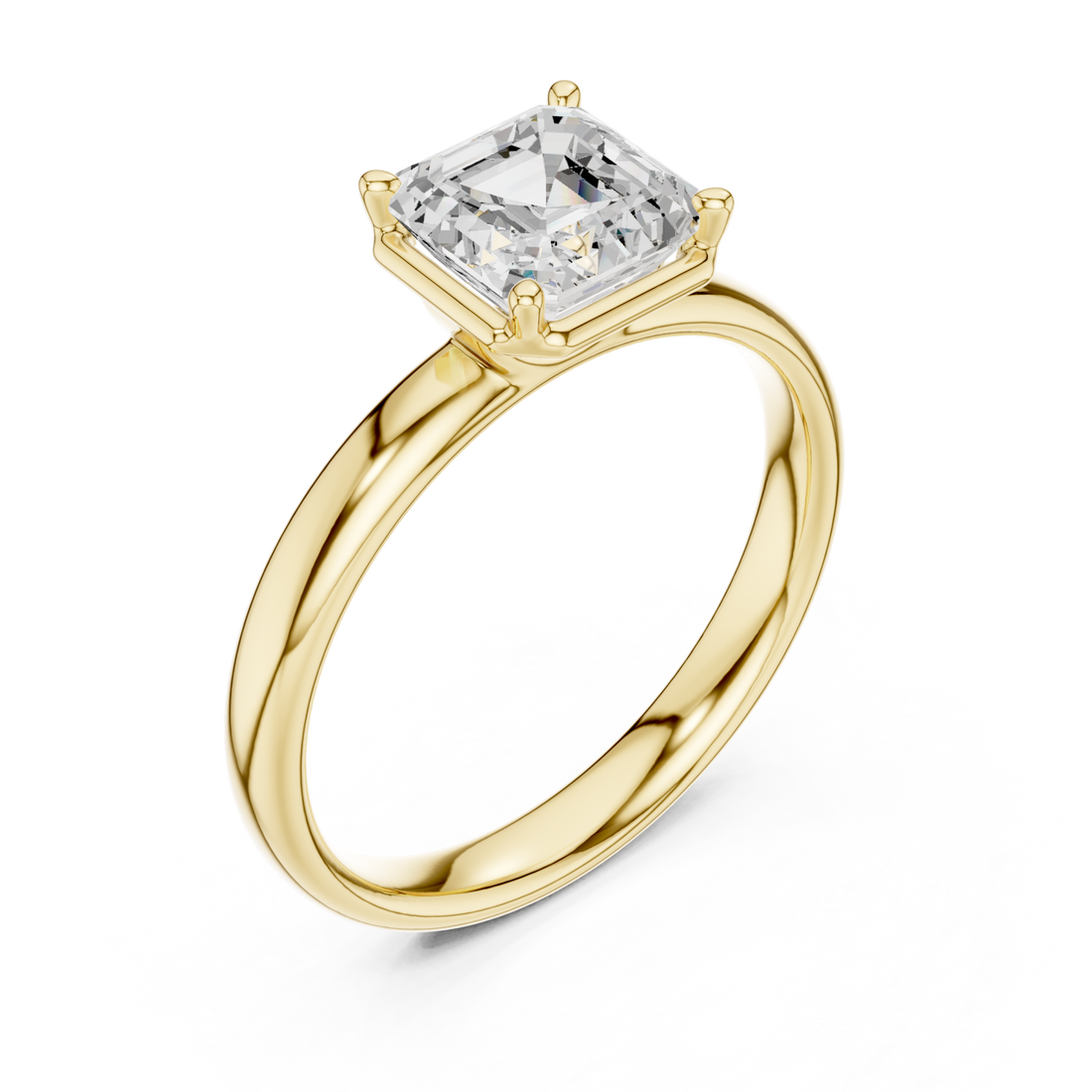 Gold Aurora Grace Solitaire Ring Right View