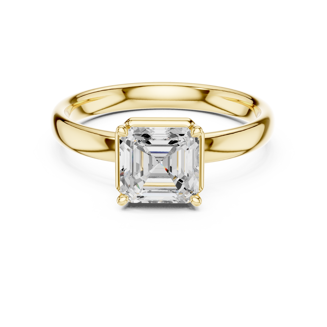 Gold Aurora Grace Solitaire Ring Right View
