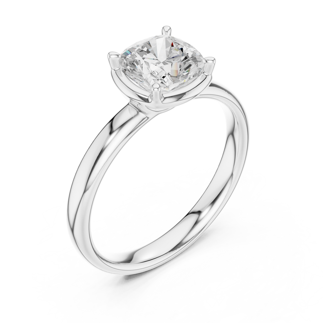  White Gold Velvet Radiance Twist Band Engagement Ring Right View