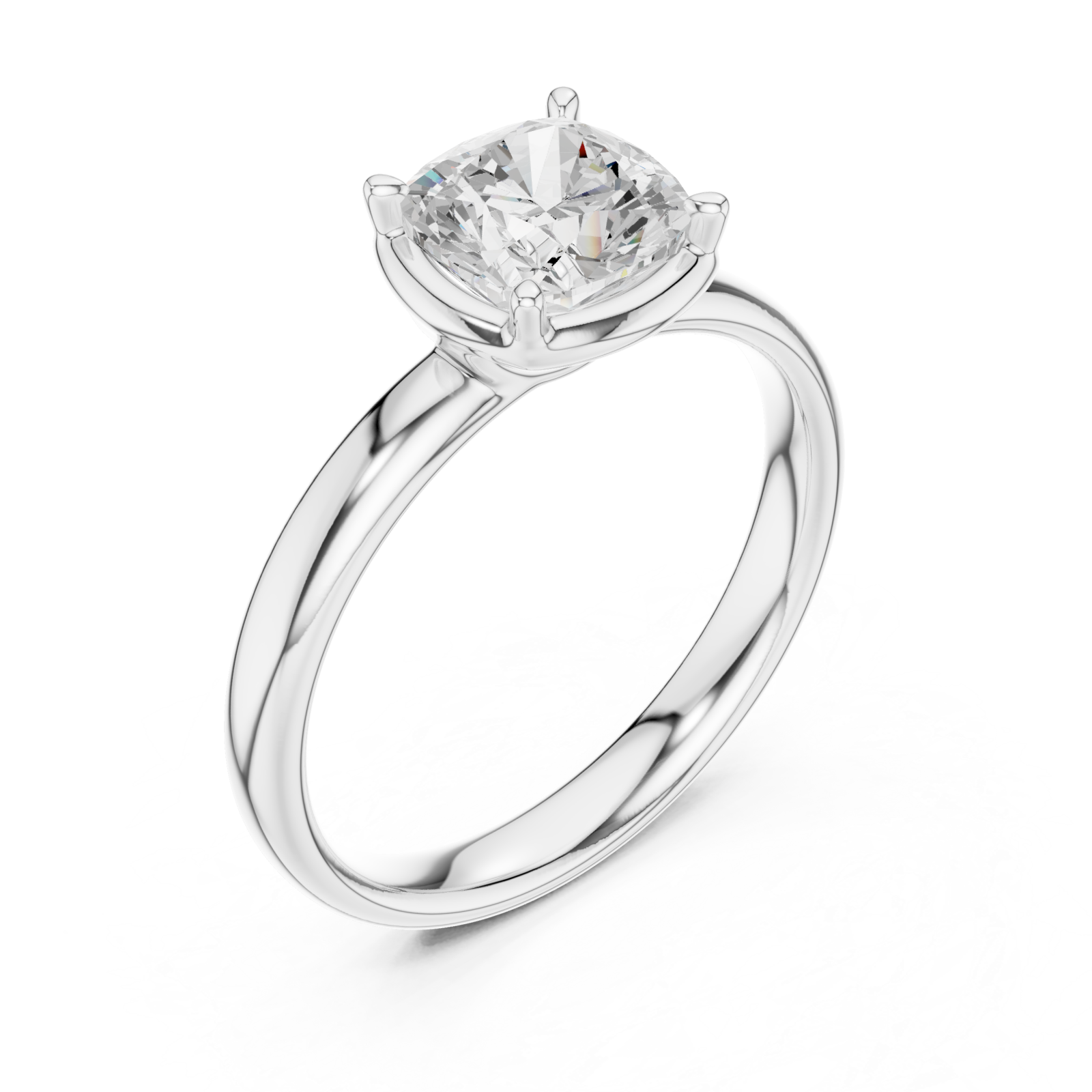  White Gold Velvet Radiance Twist Band Engagement Ring Right View