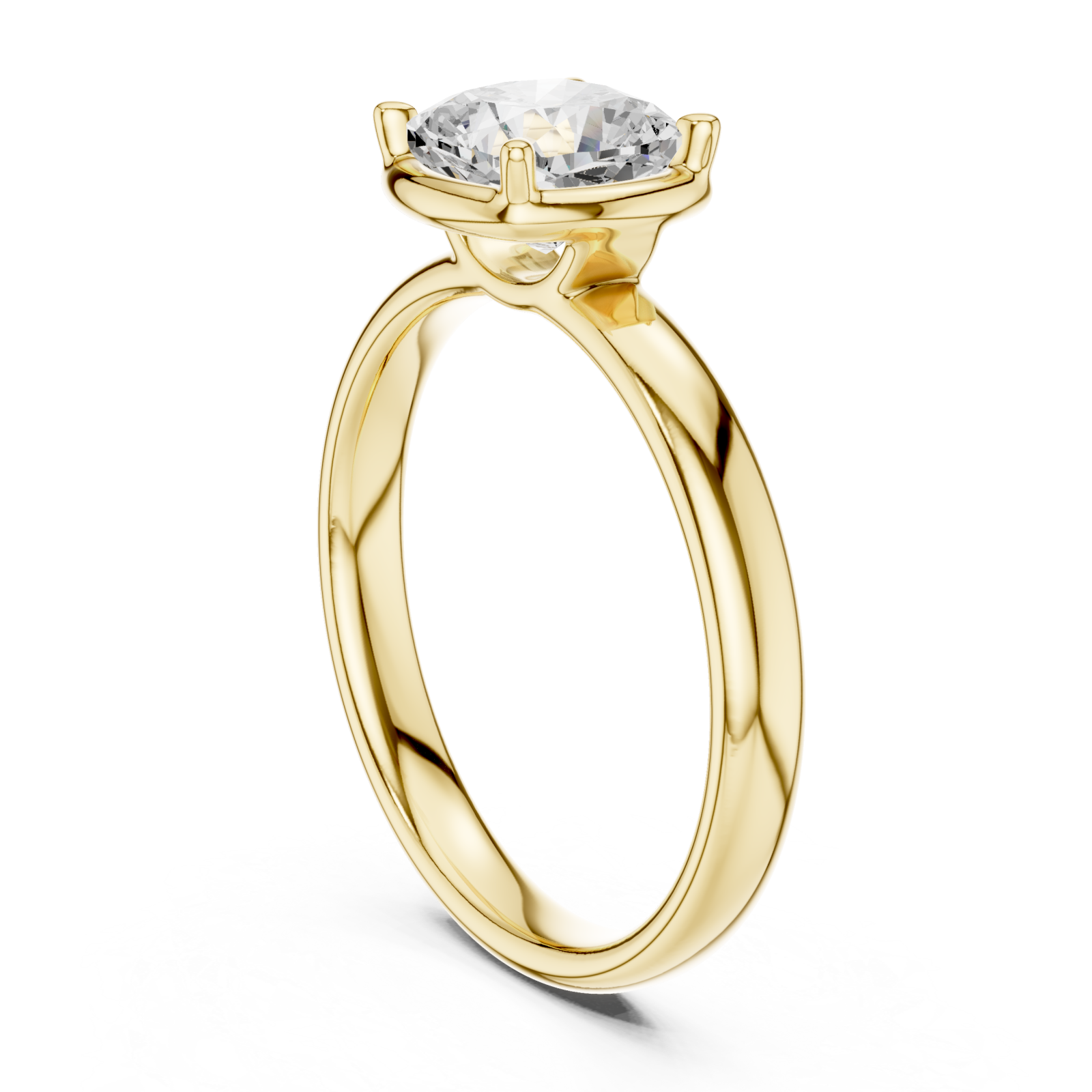 Gold Velvet Radiance Twist Band Engagement Ring Left View