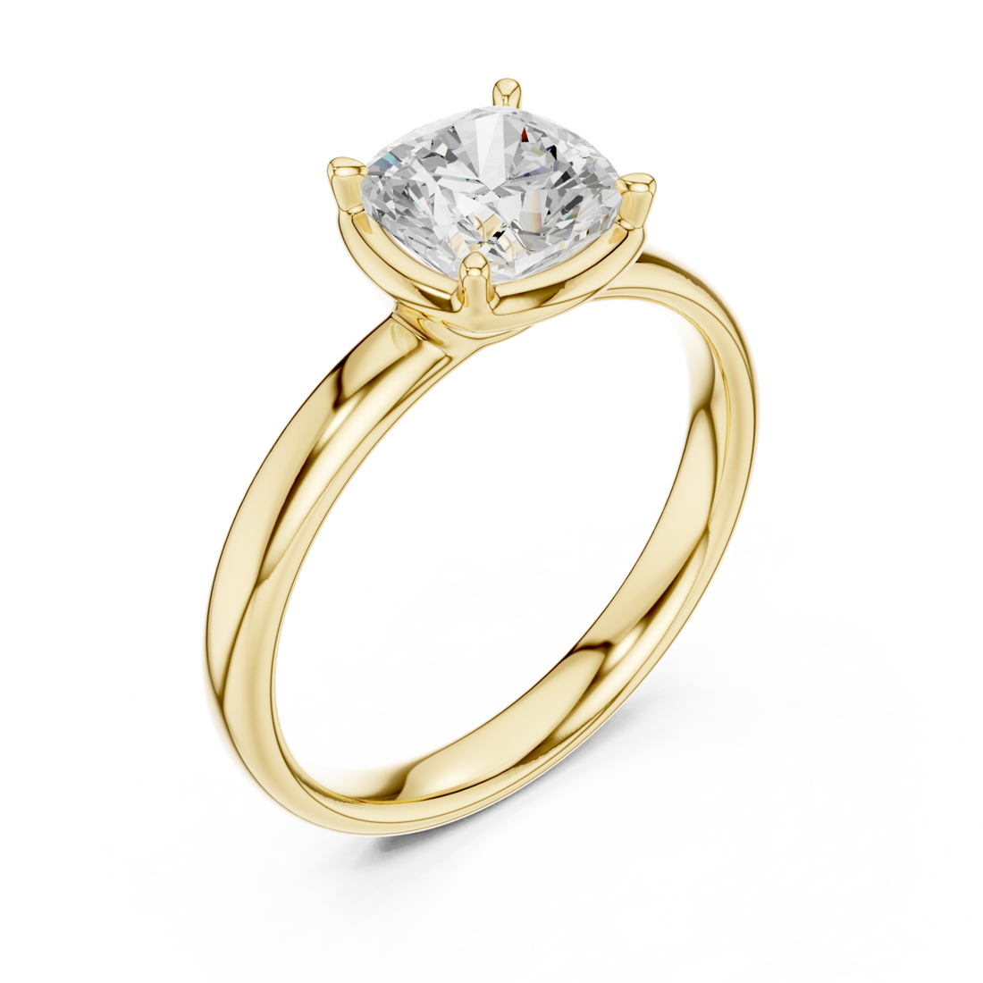Gold Velvet Radiance Twist Band Engagement Ring Right View