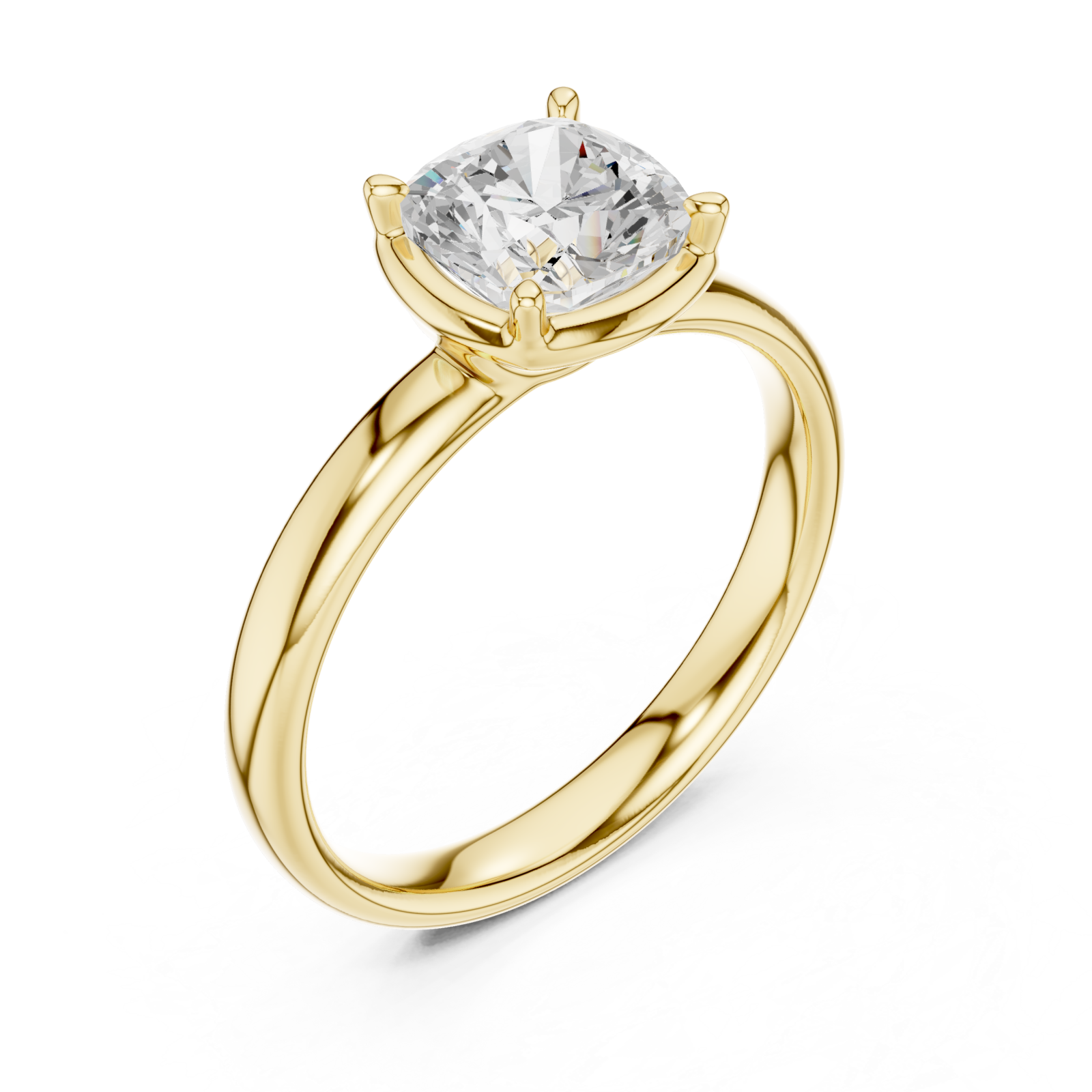 Gold Velvet Radiance Twist Band Engagement Ring Right View