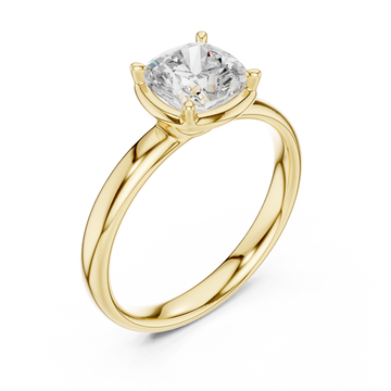 Gold Velvet Radiance Twist Band Engagement Ring Right View