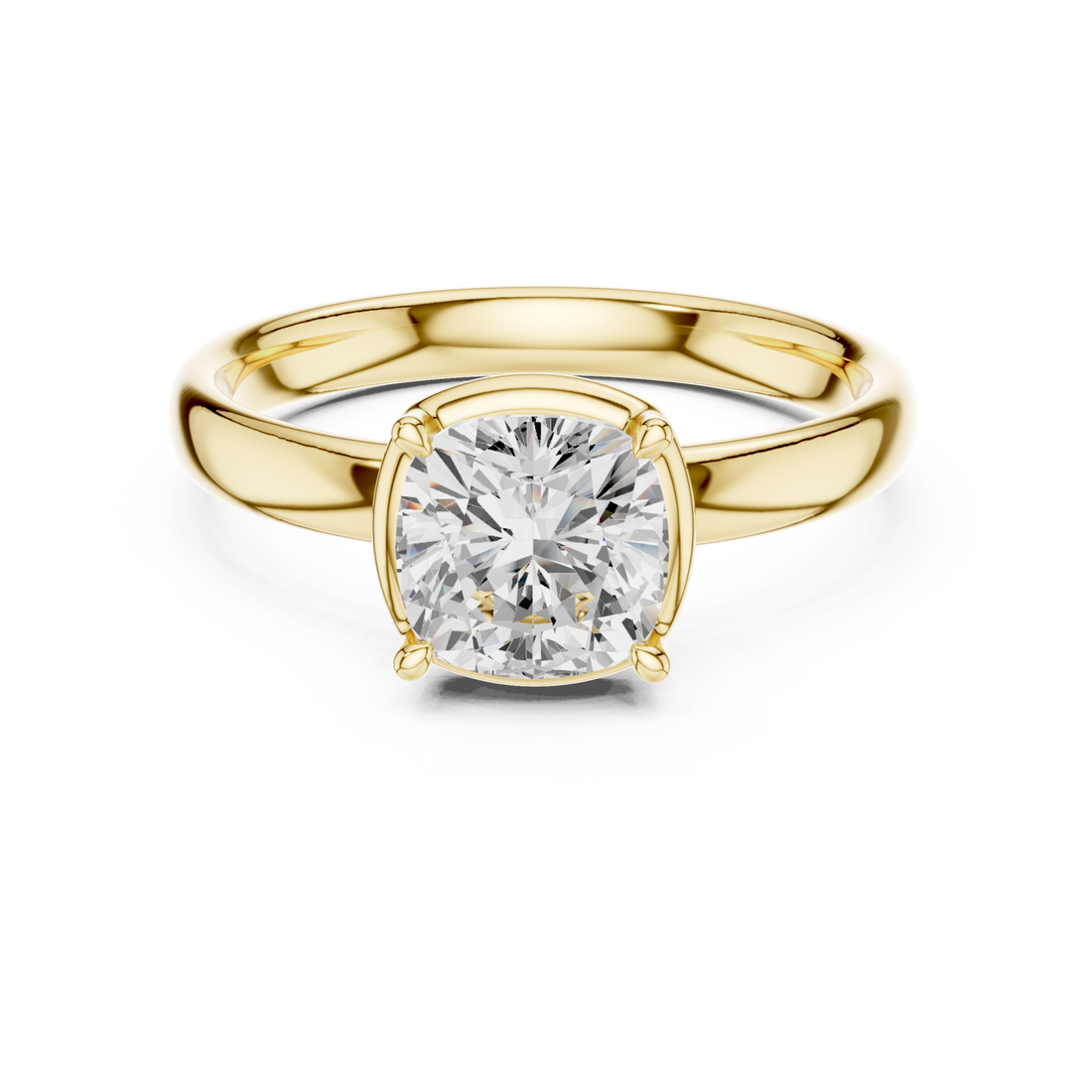 Gold Velvet Radiance Twist Band Engagement Ring Right View