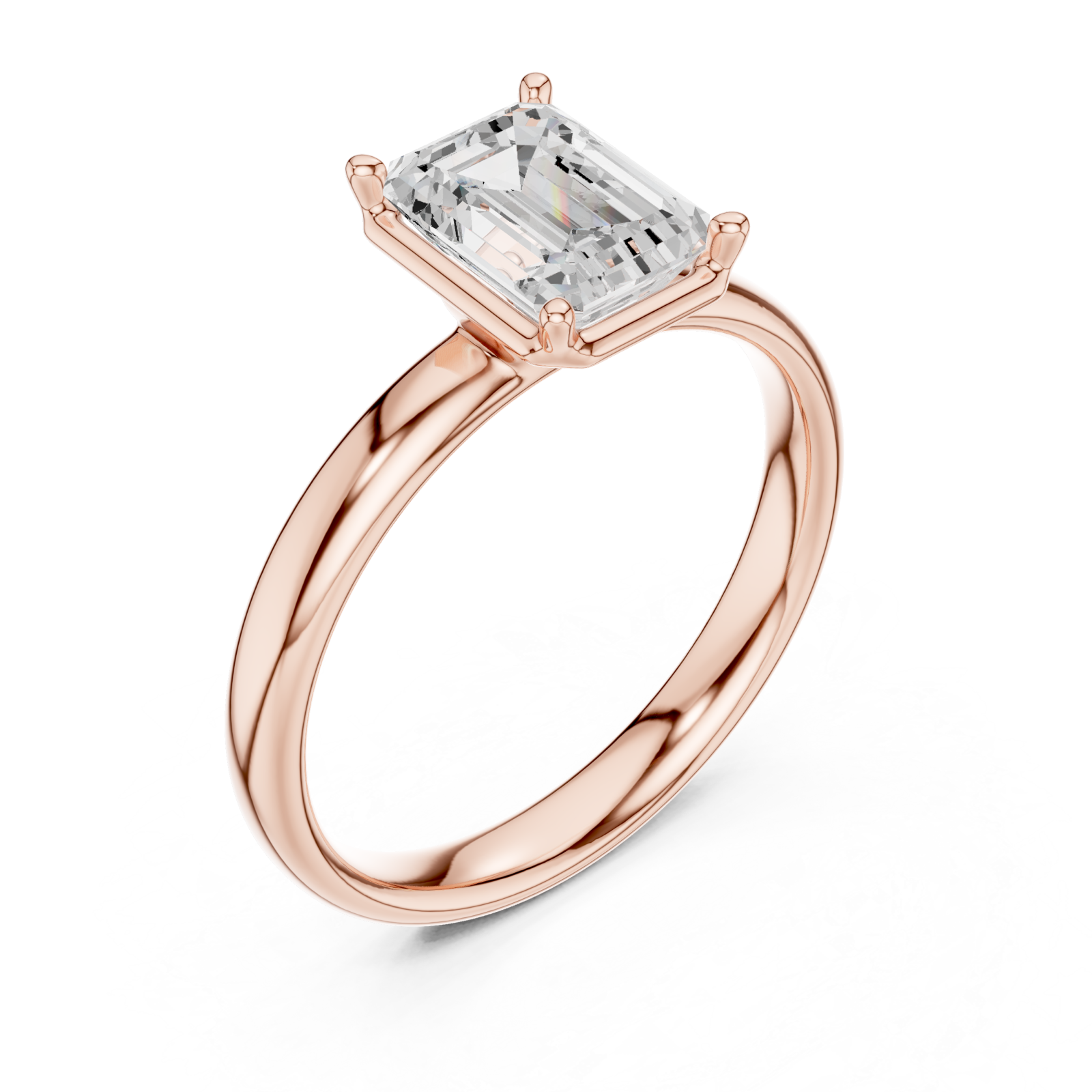  Rose Gold Celeste Promise Signature Solitaire Ring Right View