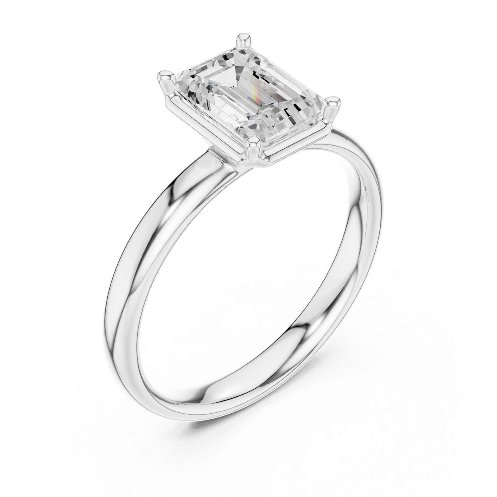  White Gold Celeste Promise Signature Solitaire Ring Right View