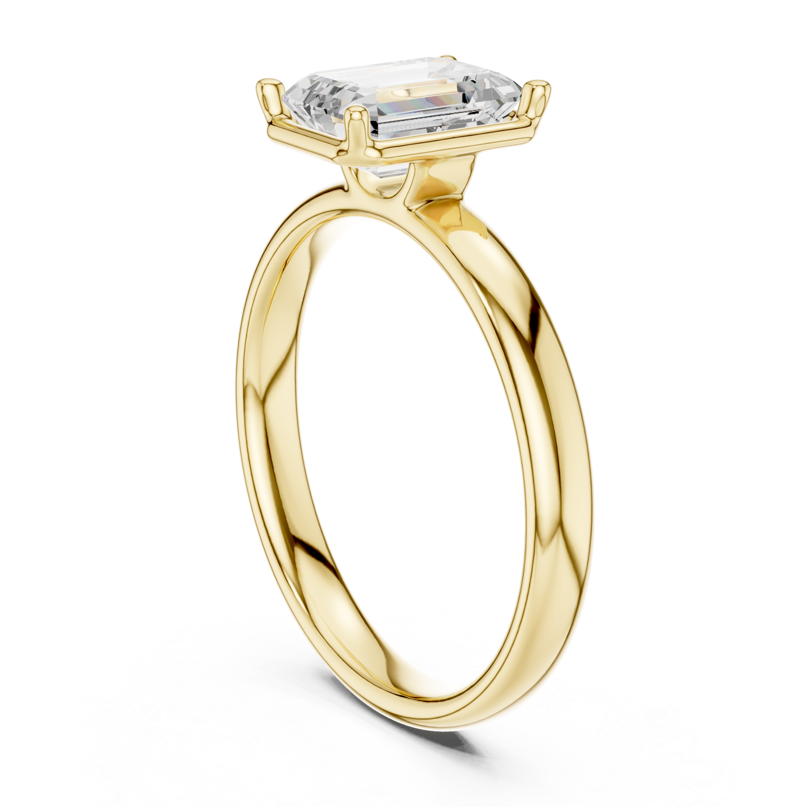  Gold Celeste Promise Signature Solitaire Ring Left View