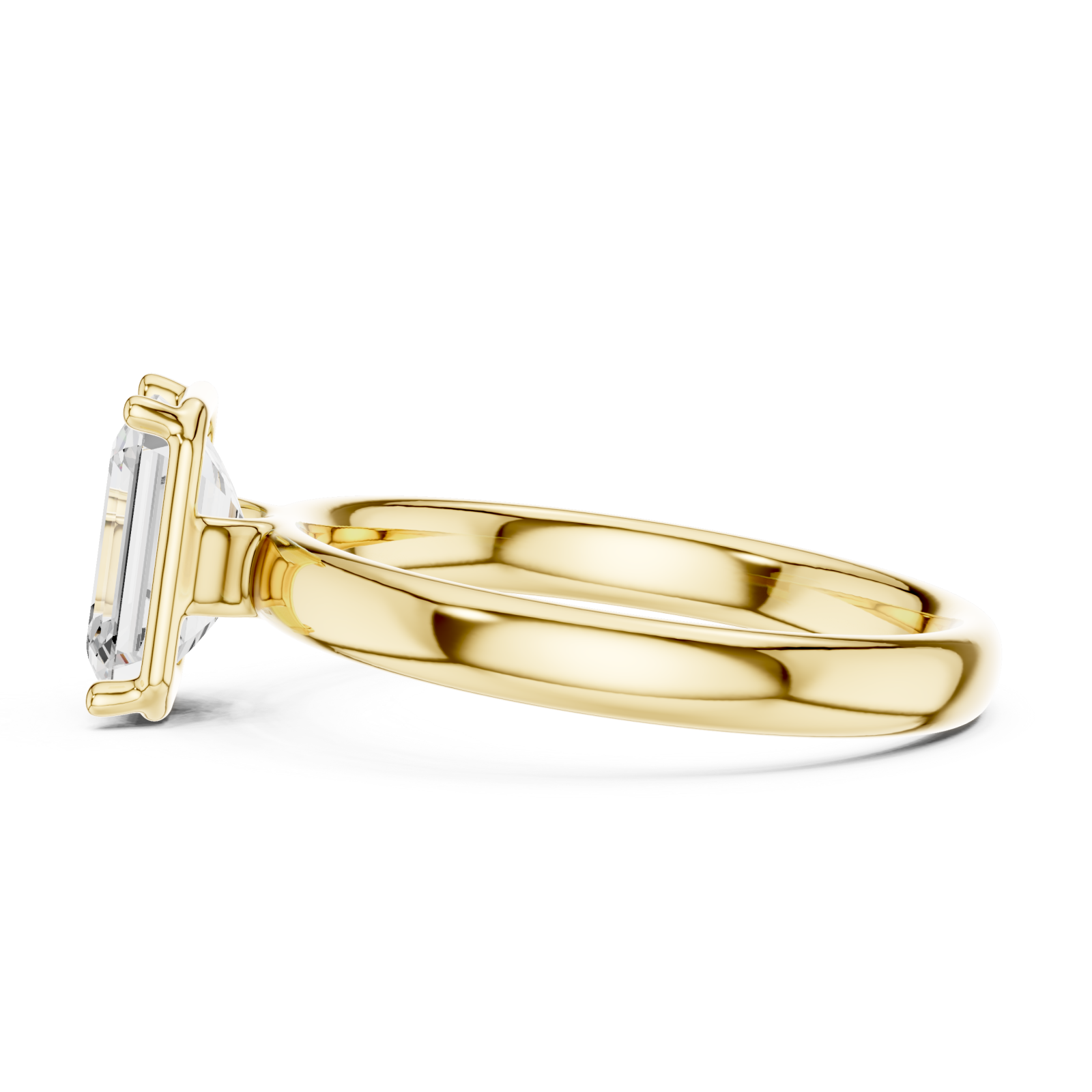  Gold Celeste Promise Signature Solitaire Ring Side View