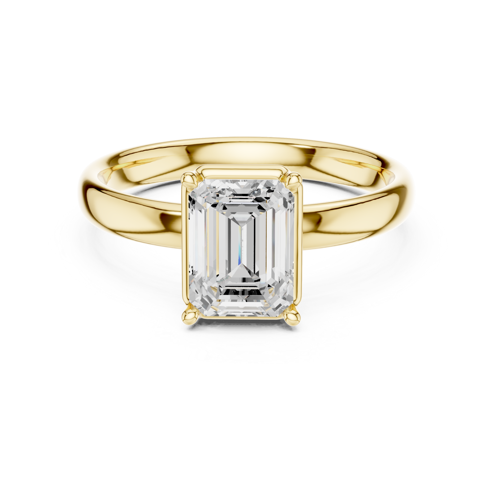  Gold Celeste Promise Signature Solitaire Ring Front View