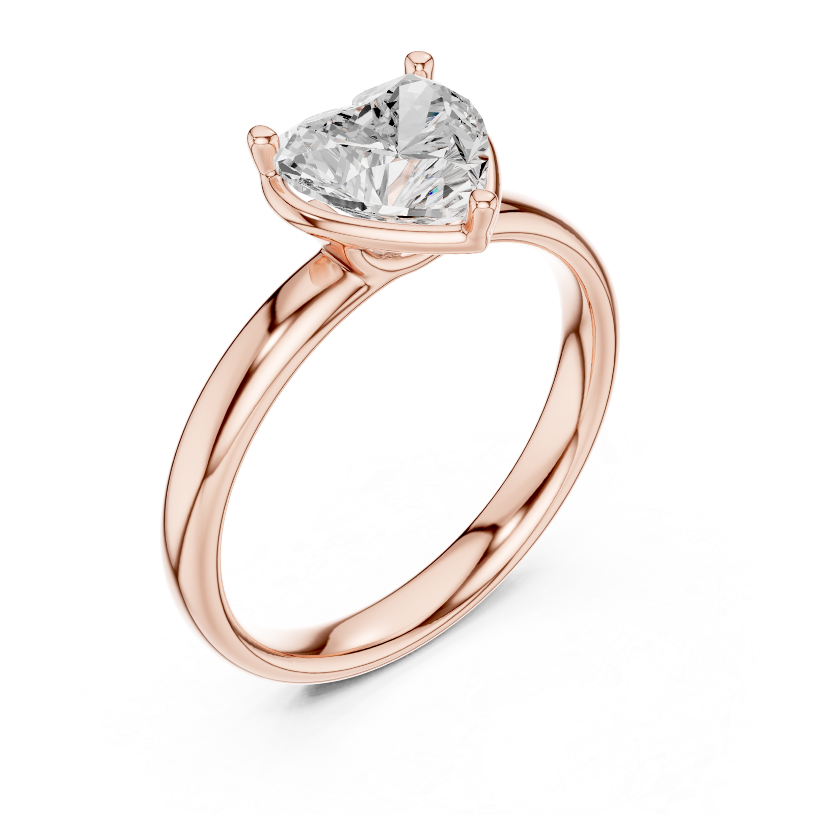  Rose Gold Infinite Charm Open Heart Ring Right View