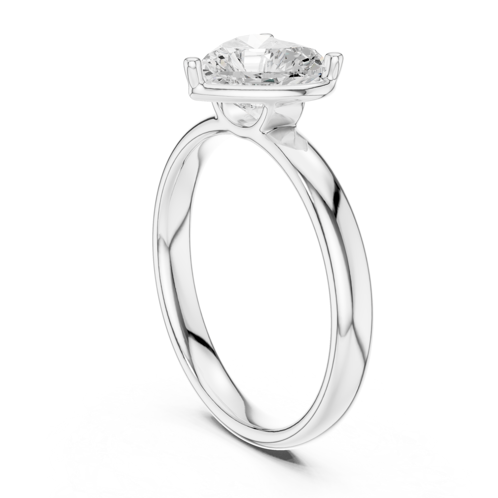  White Gold Infinite Charm Open Heart Ring Left View