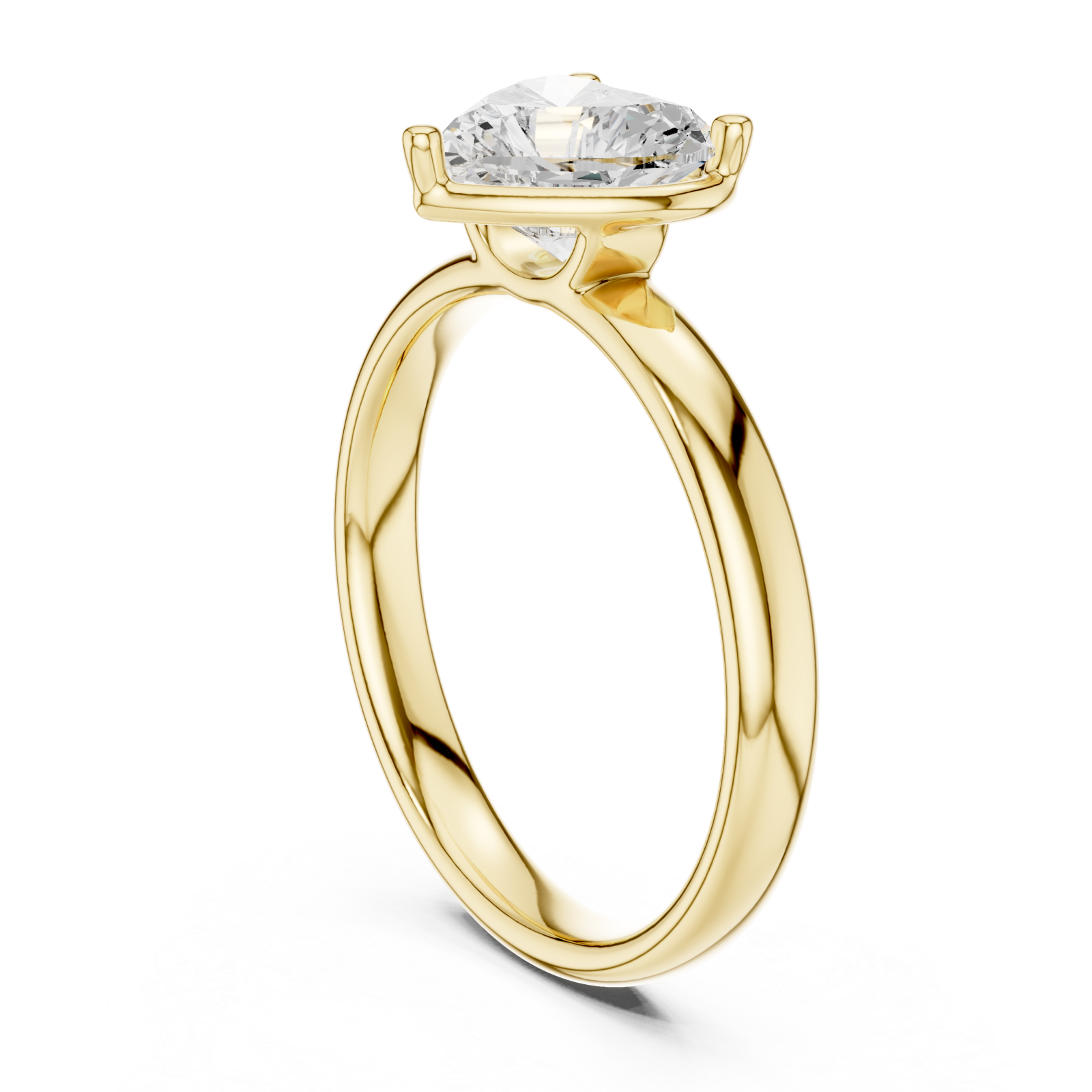  Gold Infinite Charm Open Heart Ring Left View