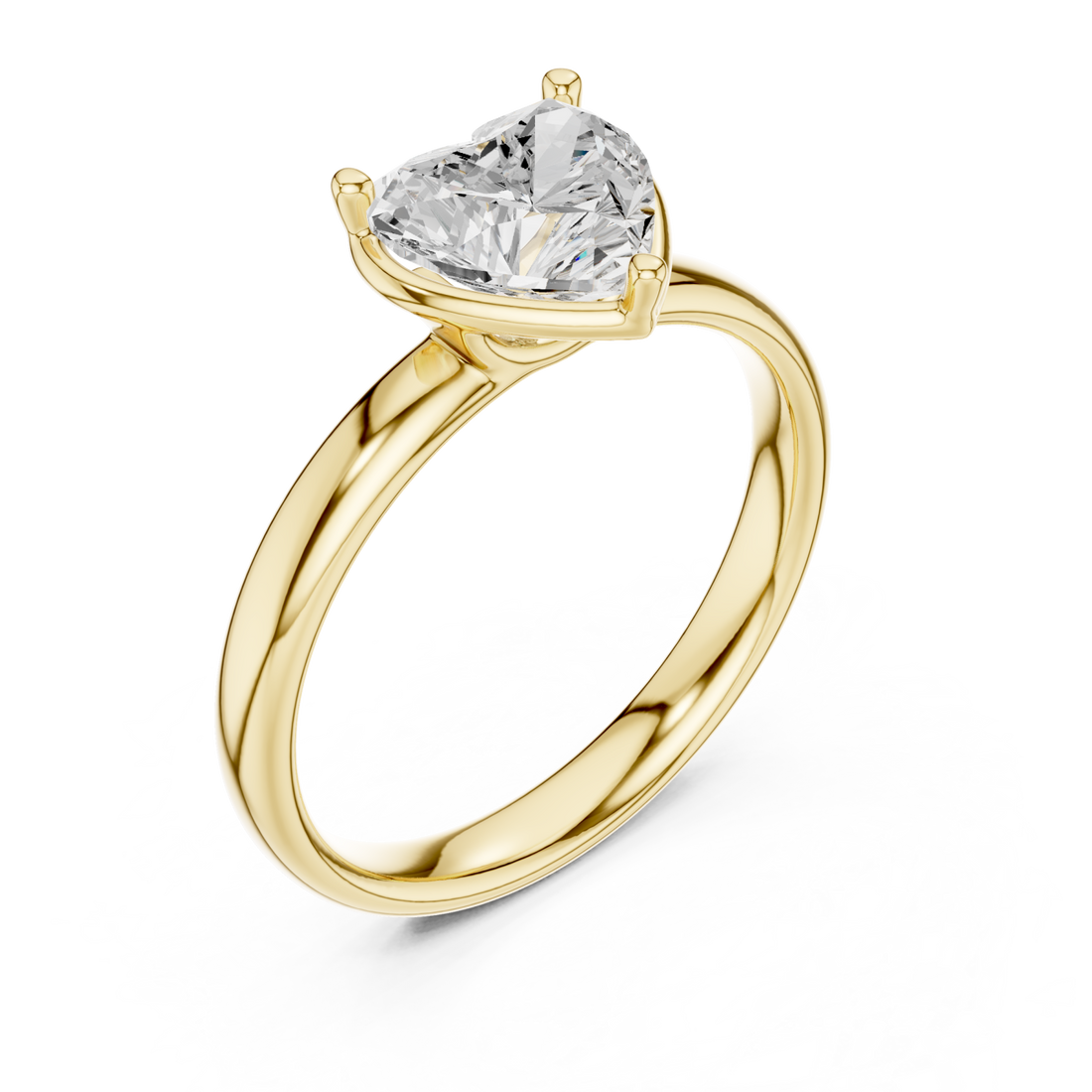 Gold Infinite Charm Open Heart Ring Right View