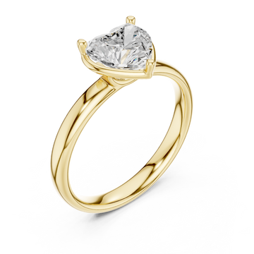 Gold Infinite Charm Open Heart Ring Right View