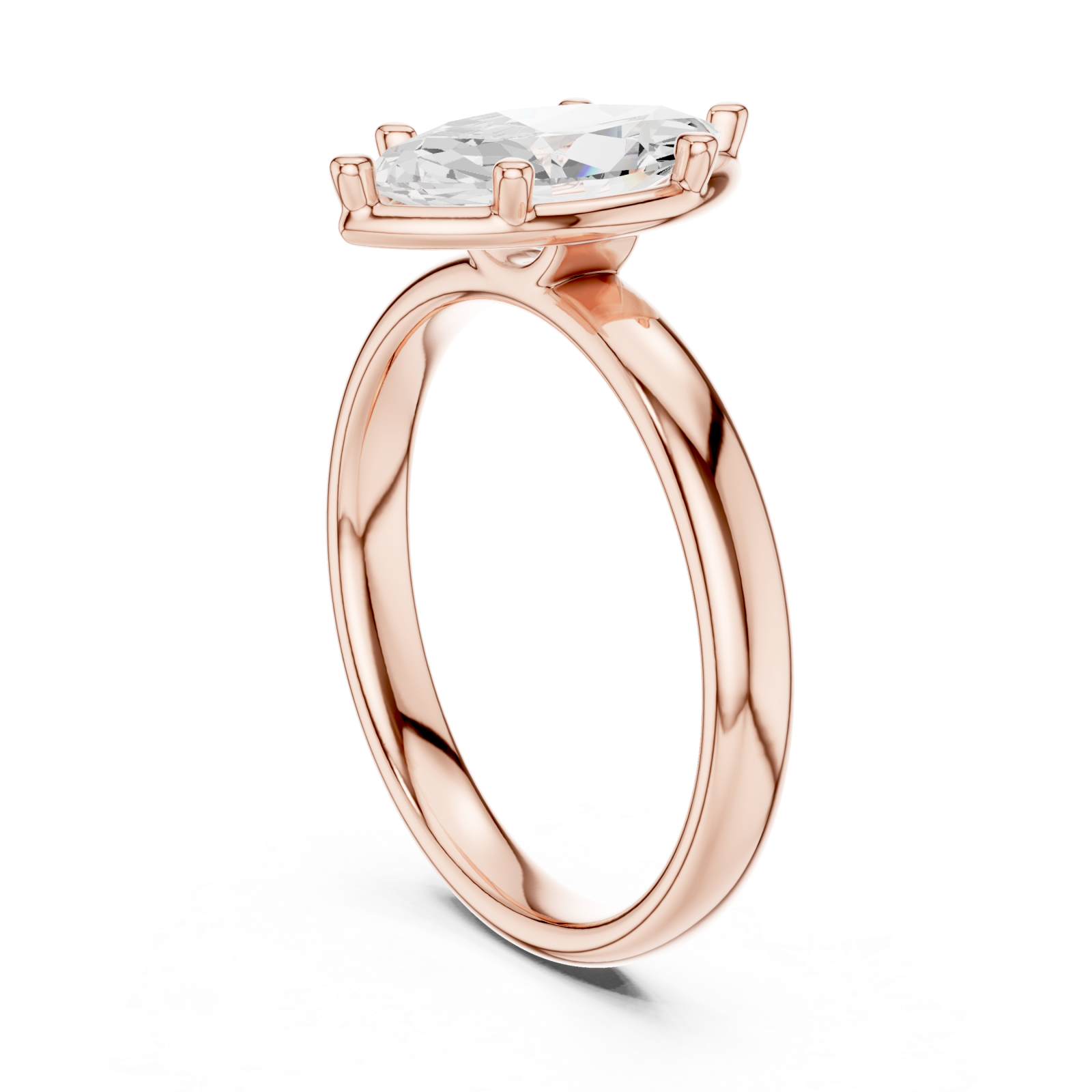 Rose Gold Opaline Solstice Marquise Ring Left View
