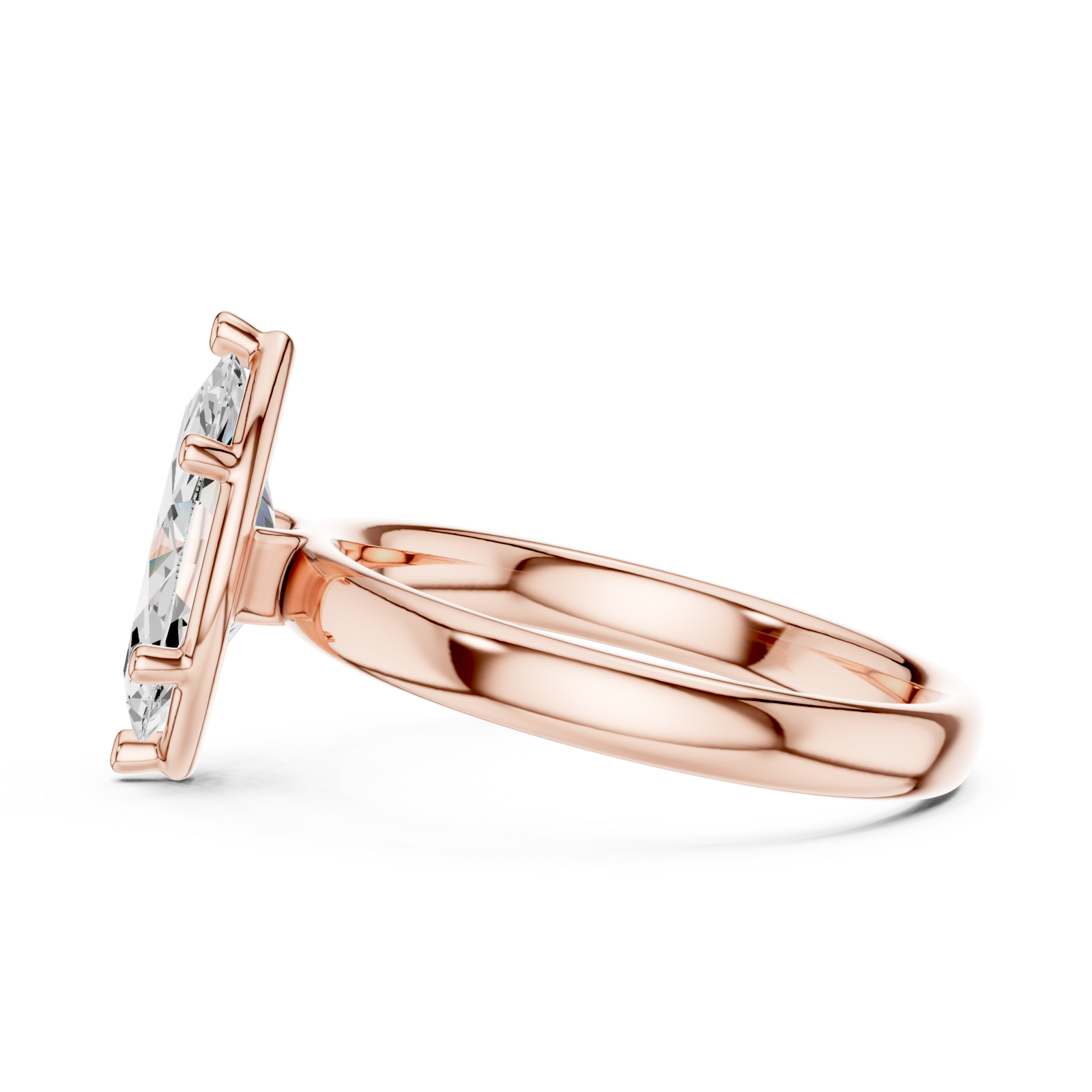  Rose Gold Opaline Solstice Marquise Ring Side View