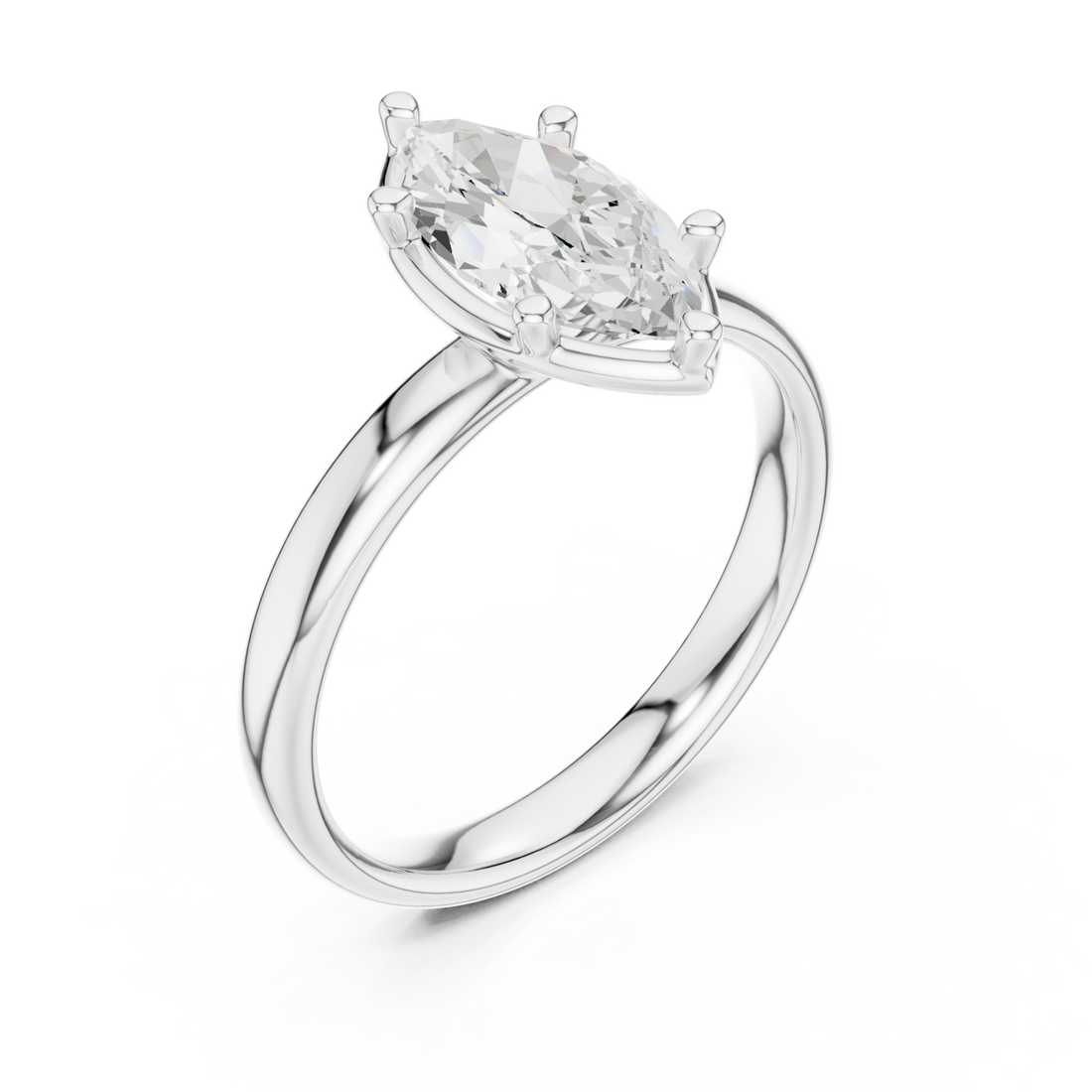  White Gold Opaline Solstice Marquise Ring Right View
