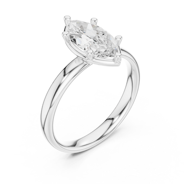  White Gold Opaline Solstice Marquise Ring Right View