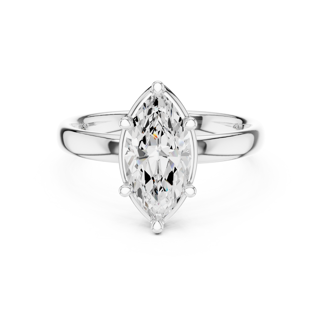  White Gold Opaline Solstice Marquise Ring Right View