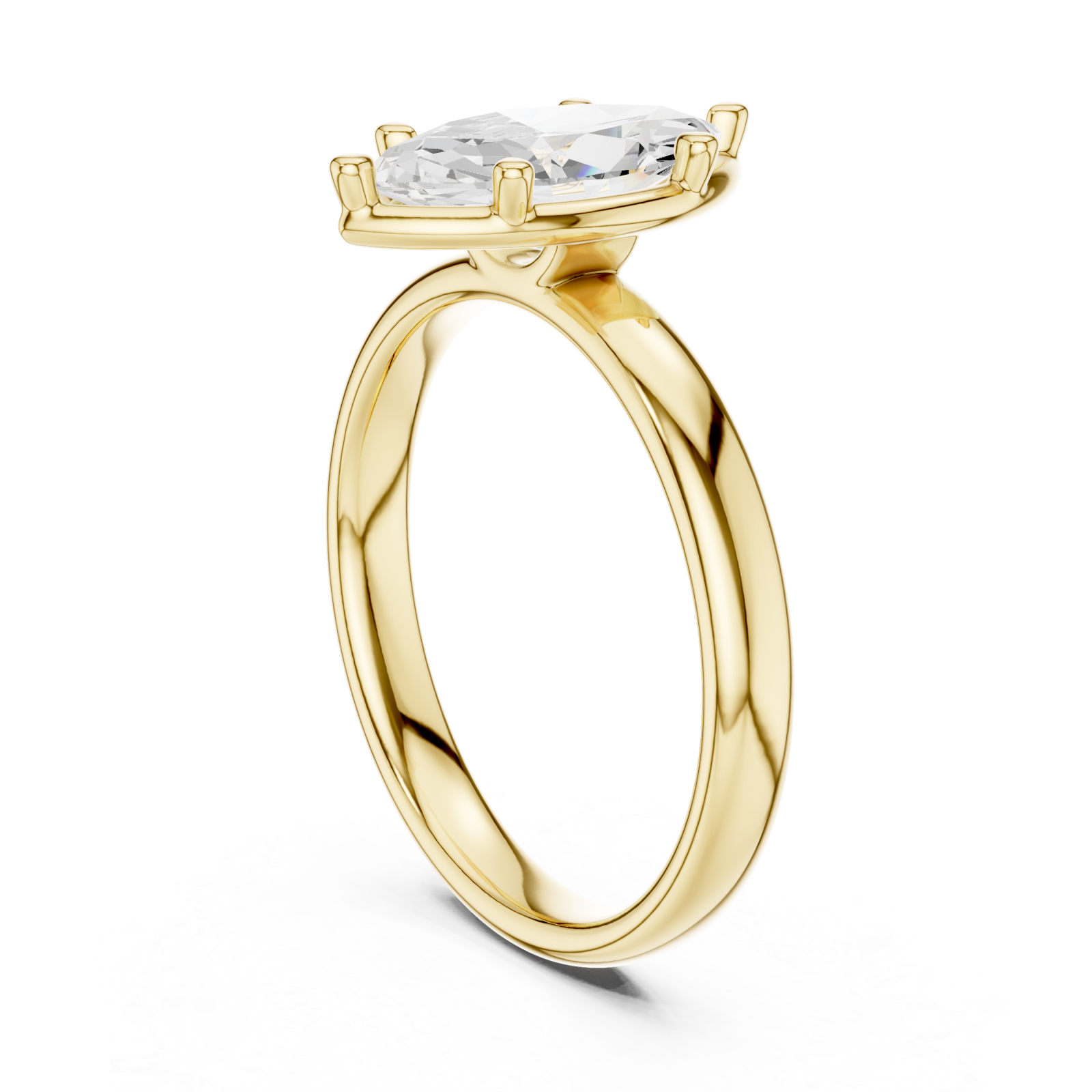  Gold Opaline Solstice Marquise Ring Left View