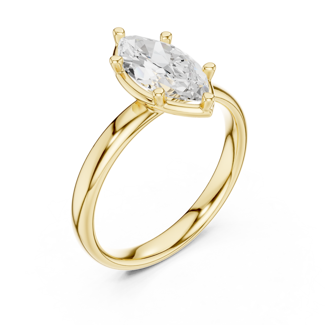 Gold Opaline Solstice Marquise Ring Right View
