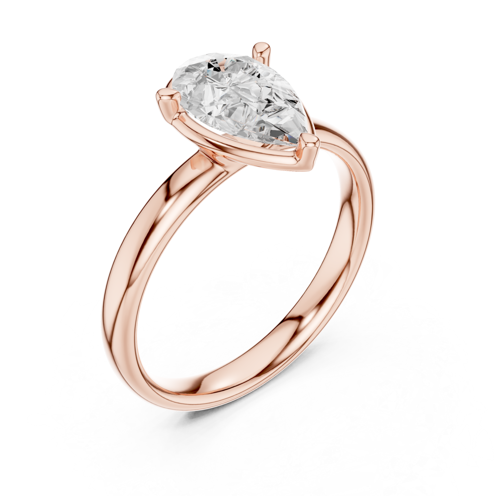  Rose Gold Harmony Point Classic Promise Ring Right View