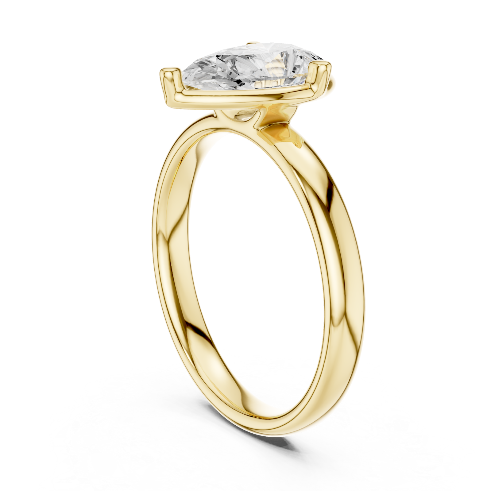  Gold Harmony Point Classic Promise Ring Left View