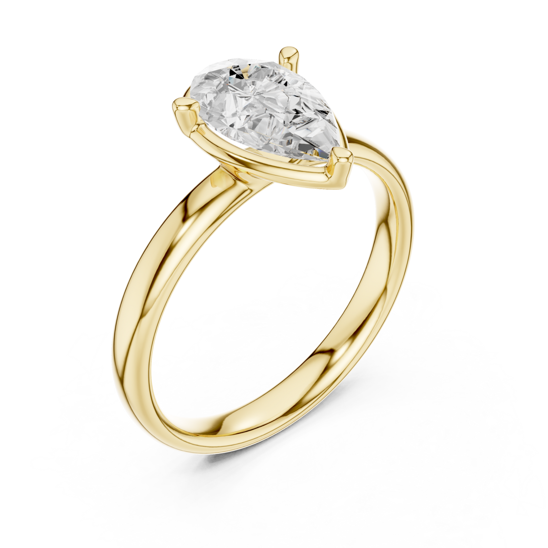 Gold Harmony Point Classic Promise Ring Right View