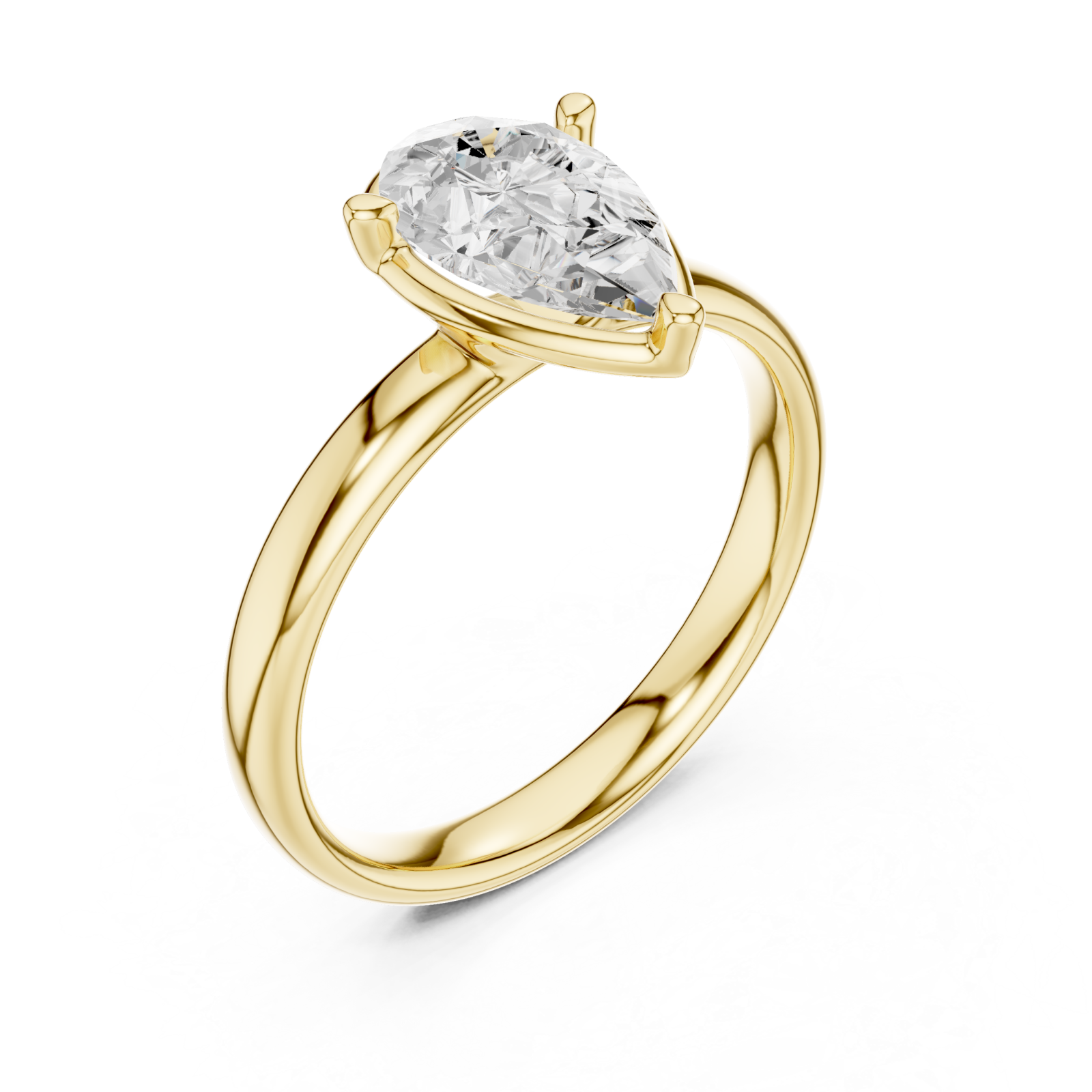 Gold Harmony Point Classic Promise Ring Right View