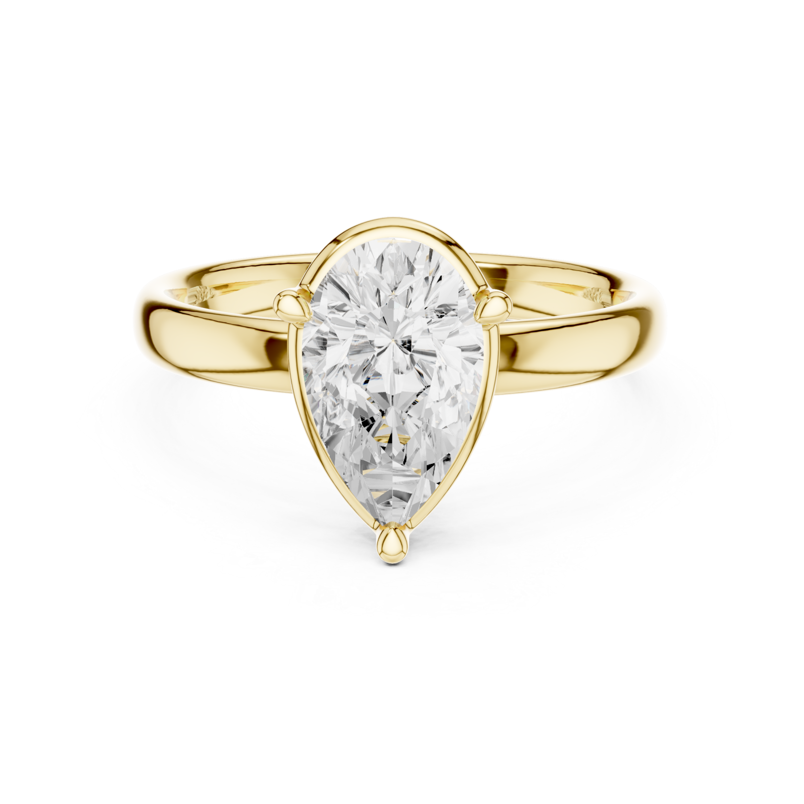  Gold Harmony Point Classic Promise Ring Front View