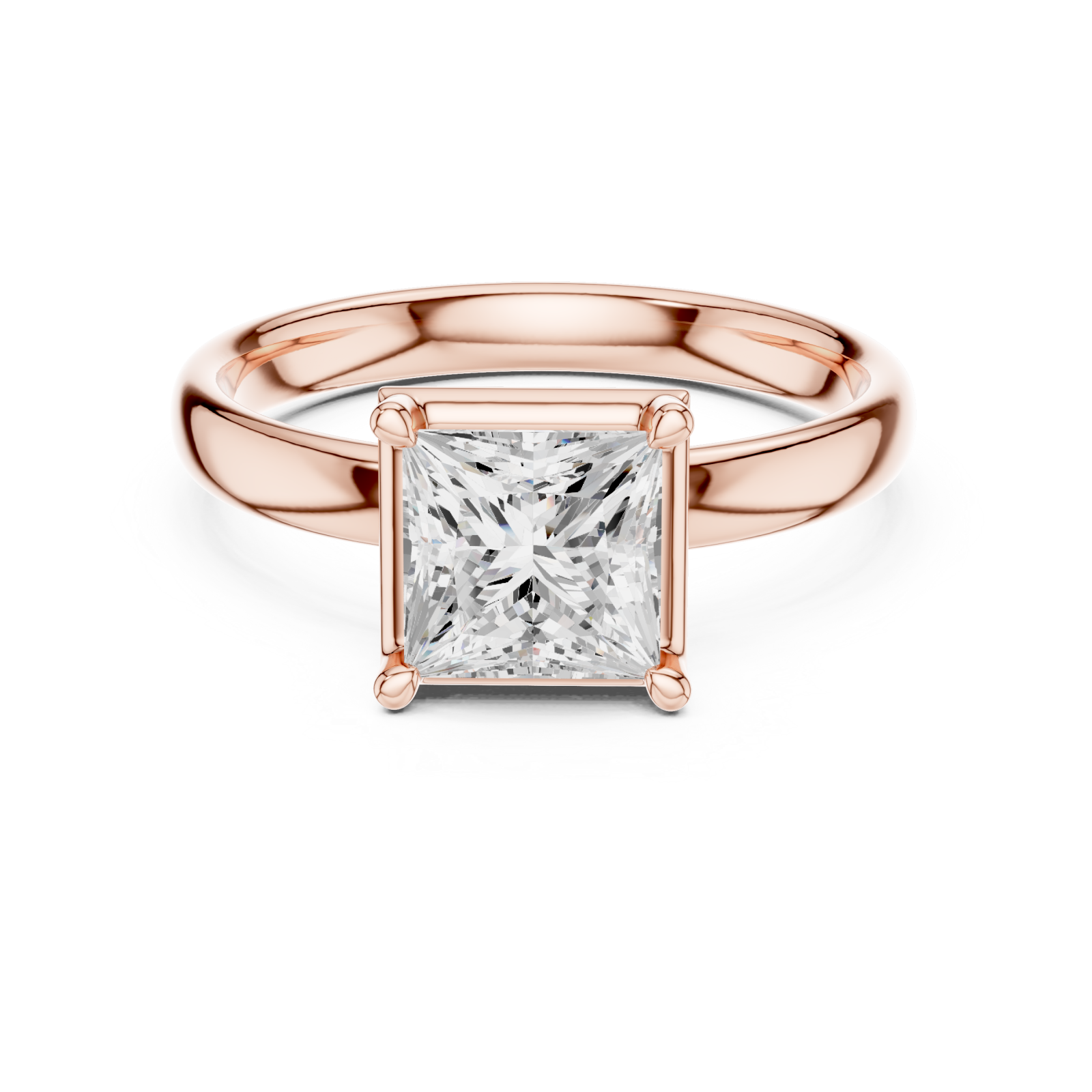  Rose Gold Luminous Majesty Artistry Band Ring Front View
