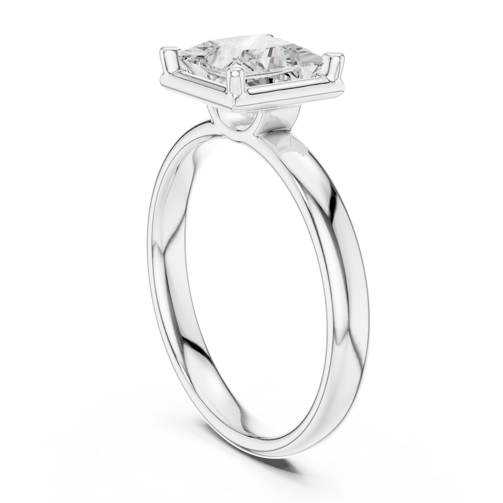  White Gold Luminous Majesty Artistry Band Ring Left View
