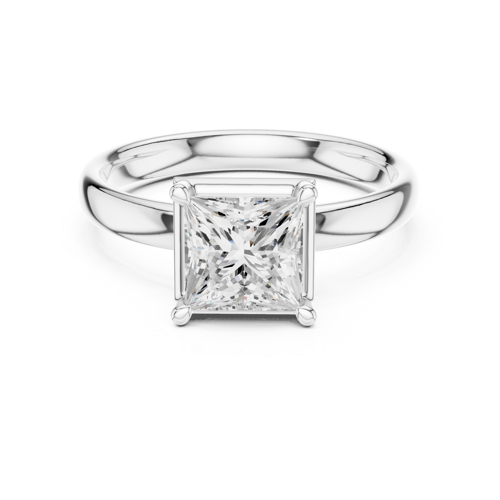  White Gold Luminous Majesty Artistry Band Ring Front View