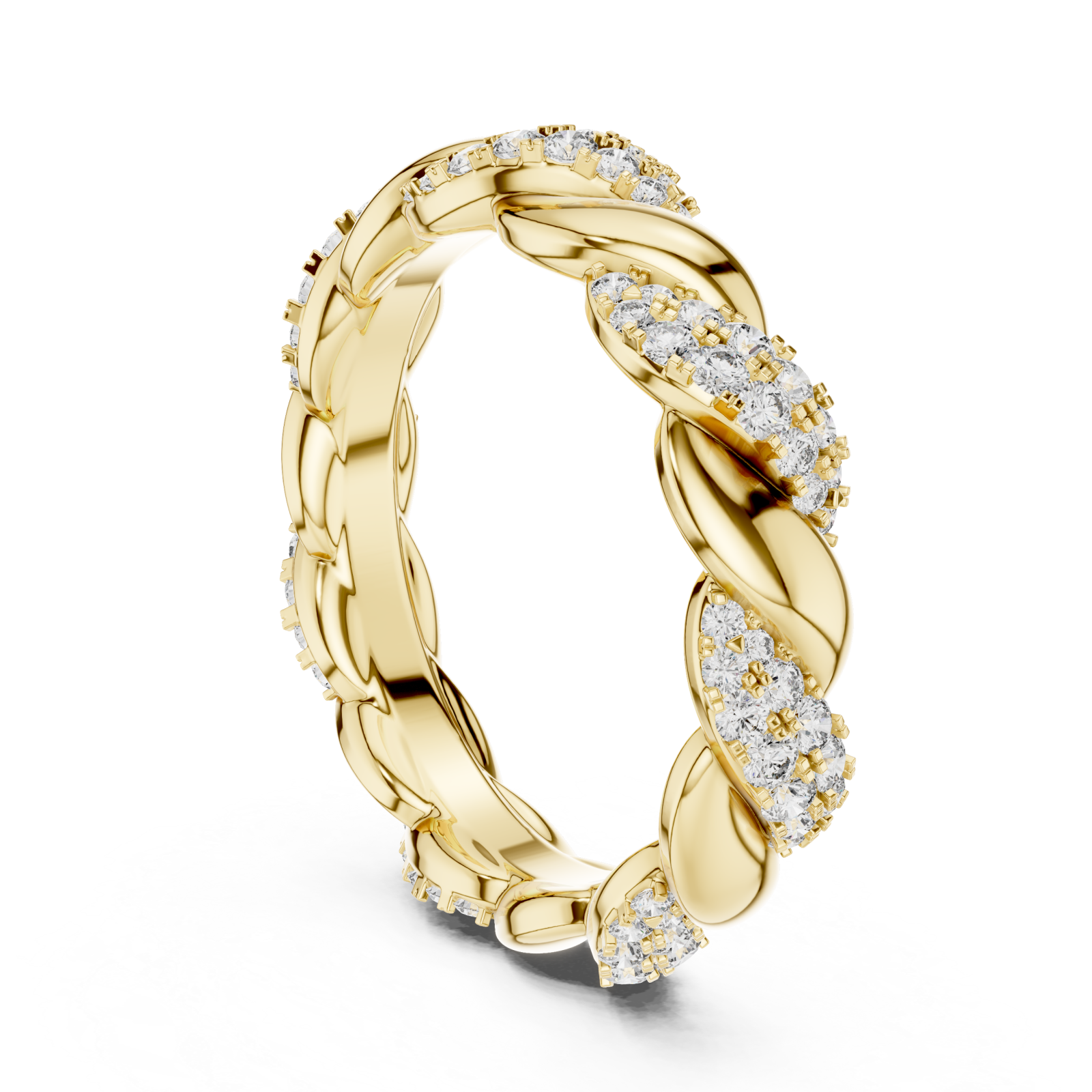 Gold Twist Radiance Band Ring Left View