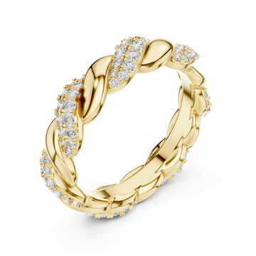 Gold Twist Radiance Band Ring Right View