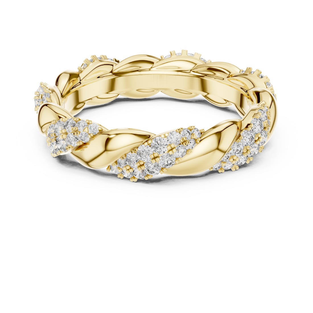 Gold Twist Radiance Band Ring Right View