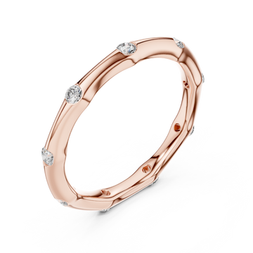  Rose Gold Starlit Whisper Minimal Ring Right View