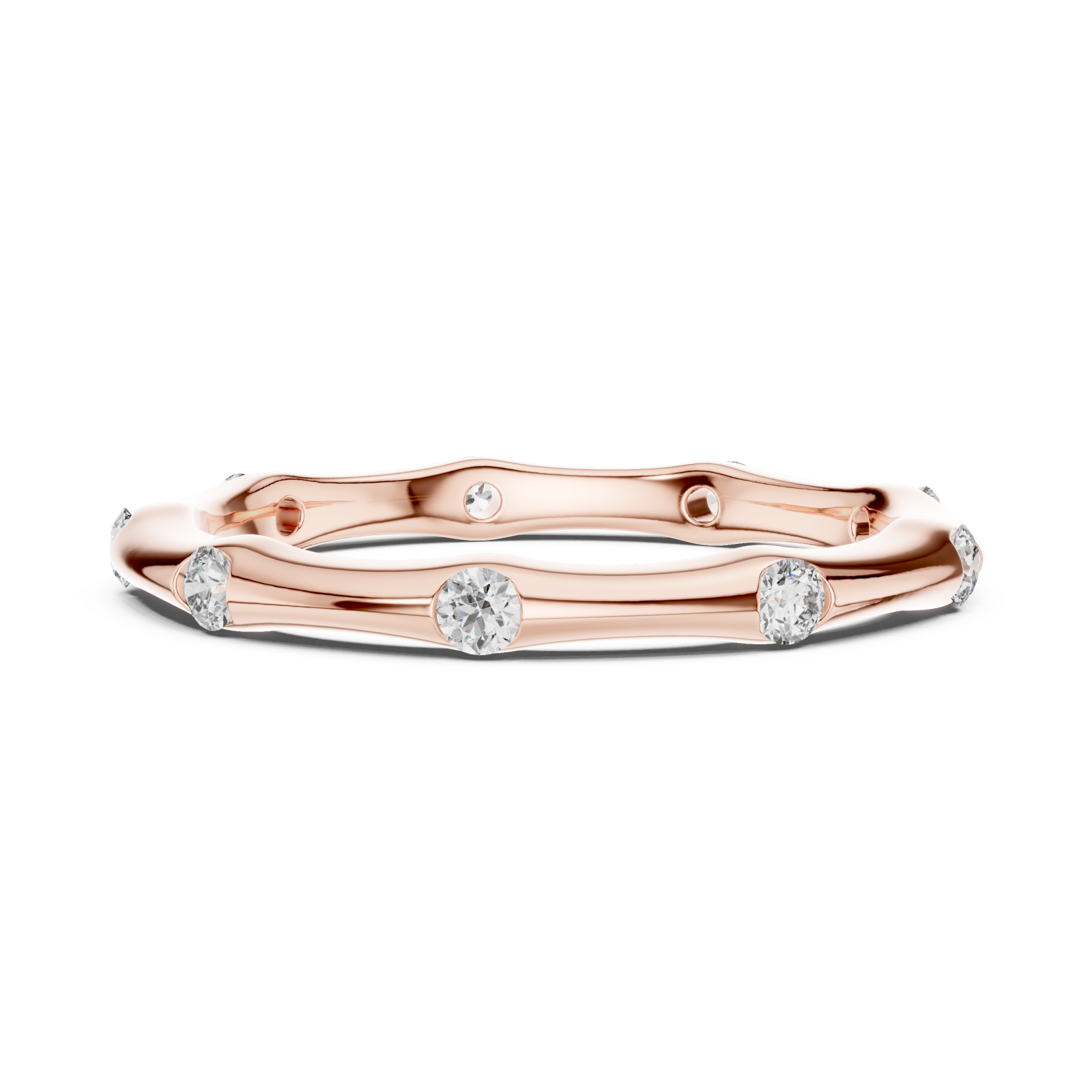  Rose Gold Starlit Whisper Minimal Ring Side View