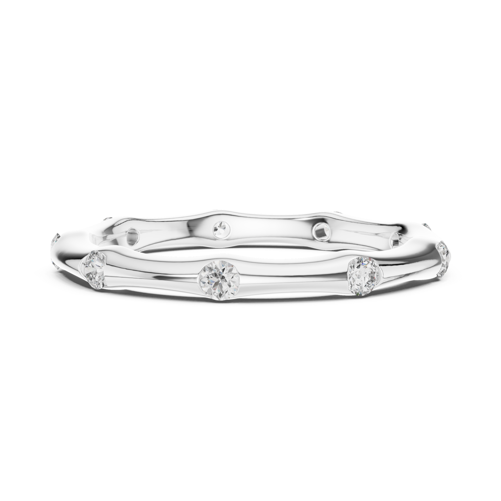  White Gold Starlit Whisper Minimal Ring Side View