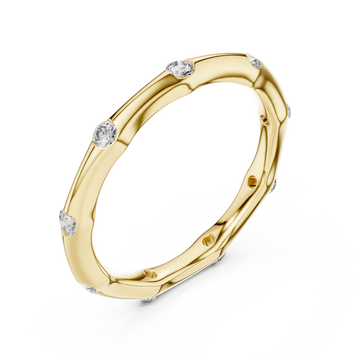 Gold Starlit Whisper Minimal Ring Right View