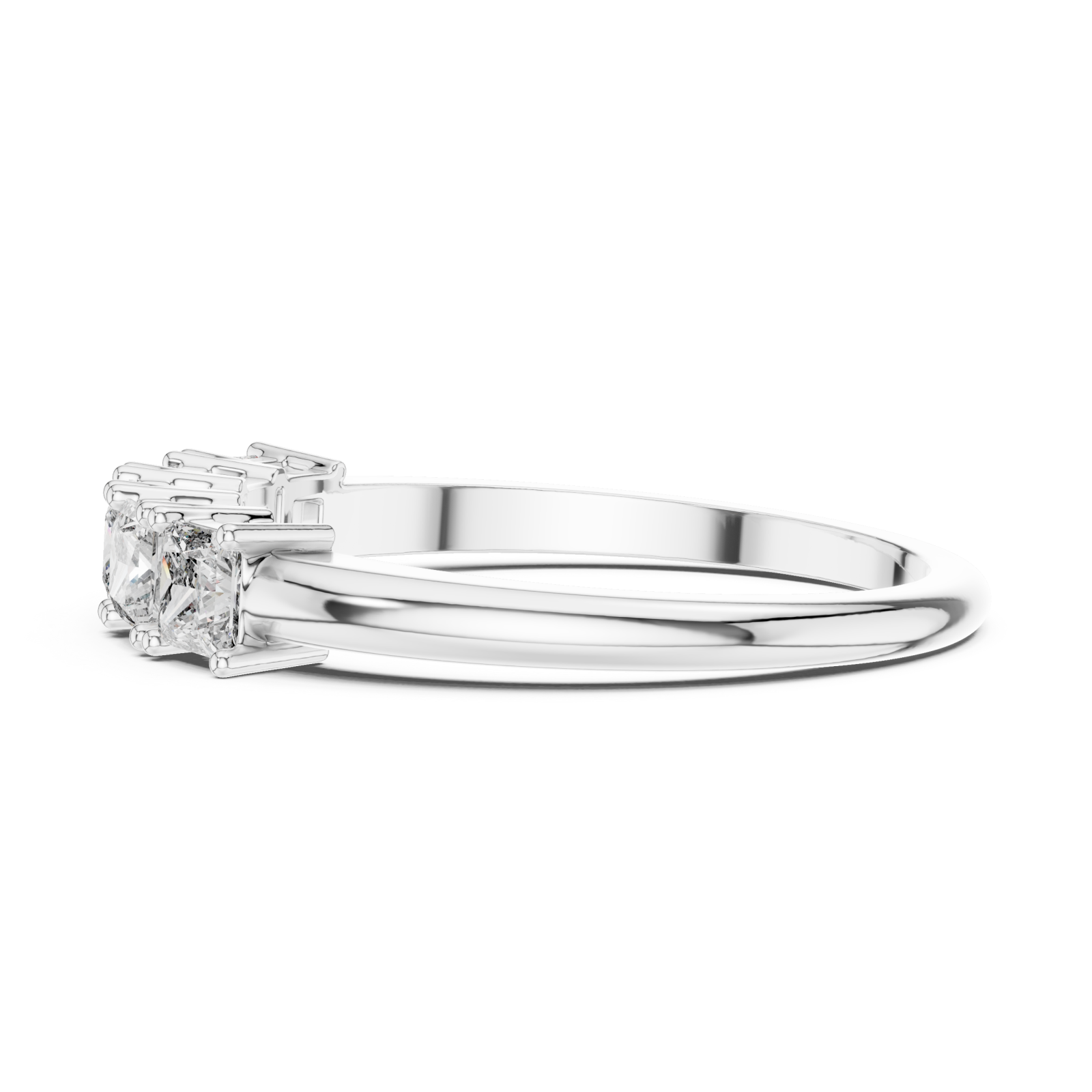  White Gold Infinite Promise Statement Ring Side View