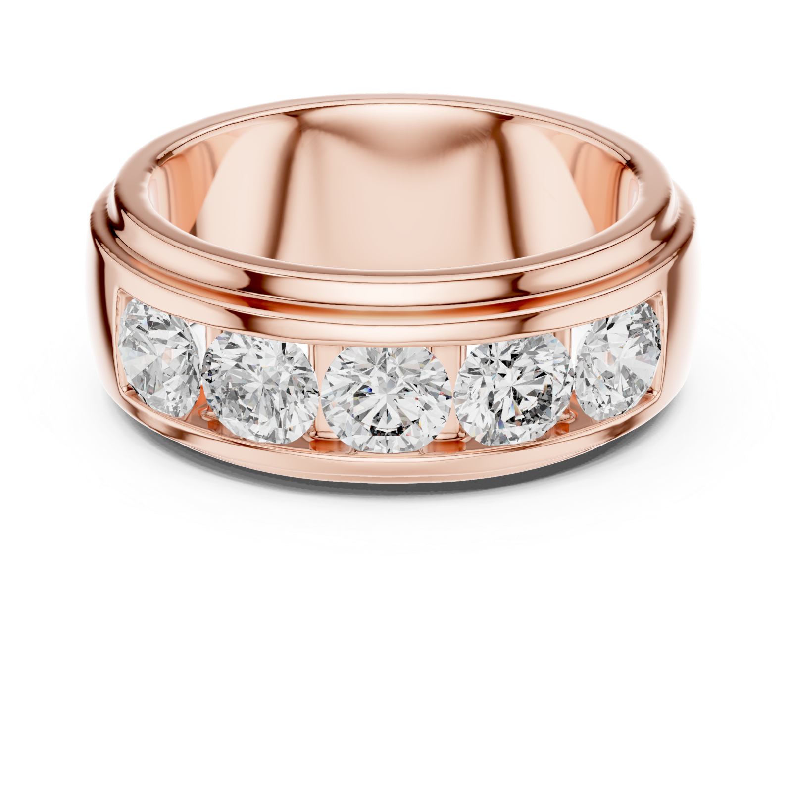  Rose Gold Starlit Harmony Band Front View