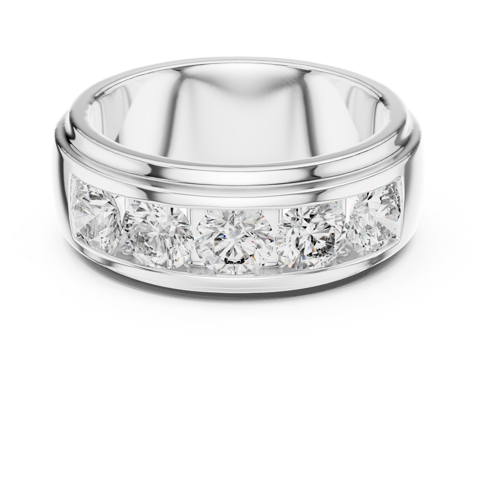  White Gold Starlit Harmony Band Front View